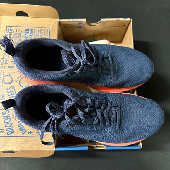 Brooks Revel 5 Training Shoes Sneakers Titan Peacoat Flame 8 - Picture 2 of 7